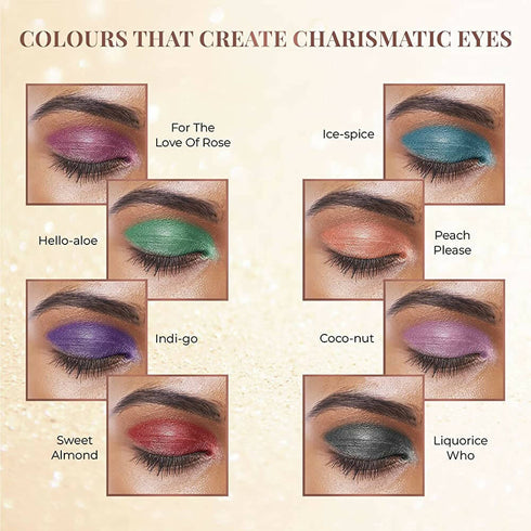 Just Herbs 8 In 1 Eye Shadow Lidsticks Highly Pigmented Long-Lasting Smudge Proof Herbi Wore